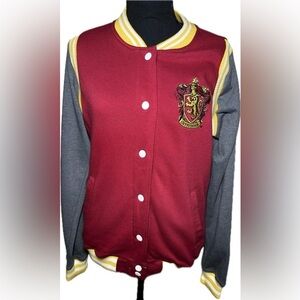Warner Bros Gryffindor Varsity Jacket Red and Gray